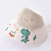 Chapéu protetor solar infantil feminino verão vazio top proteção UV chapéu de sol para bebê respirável chapéu de sol de desenho animado para meninas para mulheres