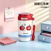Copo Térmico Canudo de Aço Inoxidável 316L para Meninos e Meninas, Copo de Água com Aparência Elegante para Estudantes, Novo Copo de Presente, Portátil
