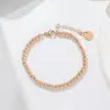 Pulseira de aço inoxidável conta redonda geométrica embalagem individual 316 titânio aço pulseira ouro rosa fábrica atacado