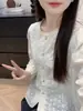 Camisa Bordada Estilo Chinês para Mulheres, Nova Coleção Primavera 2026 Nicho Solta Gola Redonda Blusa Camisa Boneca