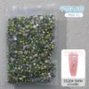 Abanico Rey Brillante con Diamantes Ss4 Ab Sueltos Transparentes Redondos Flatback Aurora Symphony Cristales para Uñas Rhinestones