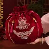 Suministros para Bodas, Papel de Regalo con Carácter de Doble Felicidad, Bolsa de Regalo para Dote de la Novia, Bolsa Grande Especial con Cordón para Bendiciones, Cuenco del Tesoro