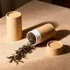 Latas de papel personalizadas para té floral, cajas de embalaje de tubo de papel para cosméticos, productos para el cuidado de la piel, maquillaje, latas de papel redondas, cajas de colores, personalización en lotes pequeños
