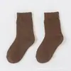 Meias de lã infantil uma geração de meias grossas quentes de outono e inverno para meninos e meninas com forro de lã para crianças no atacado inverno