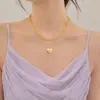 Collar de cadena de suéter largo estilo hip hop de moda transfronteriza europea y americana, collar con colgante de amor de doble capa simple para mujer