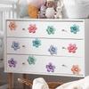 Comercio exterior, flores tejidas de lana multicolor, pegatinas de pared para decoración del hogar, porche, dormitorio infantil, autoadhesivas, venta al por mayor transfronteriza