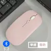 Ratón Inalámbrico Listo para Usar del Fabricante, Silencioso y Recargable, Adecuado para Teléfonos Móviles y Tabletas, Ratón Óptico Bluetooth Ergonómico