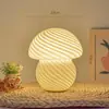 Lâmpada de mesa cogumelo vidro alta classe quarto dormir lâmpada cabeceira quente criativo cogumelo lâmpada controle remoto luz noturna atmosfera