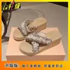 Sandalias de Chancla Cruzada Ligeras Estilo Resort Costero para Mujer 2025 Verano Nuevas Sandalias de Suela Gruesa para Usar Afuera
