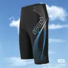 Bermudas de natação masculinas atacado perna longa calça 7 pontos praia fonte termal bermudas de natação boxer bermudas de natação elásticas macias bermudas de natação com estampa offset