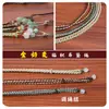 Colar Cordão Jinhaomai Pingente Cordão Dourado Jade Pingente Cordão de Joia Masculino e Feminino Cordão de Segurança com Puxador