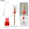 Broca Común de Acero de Tungsteno para Manicura, Grano Medio, Cabeza Plana Cónica, Máquina Pulidora de Uñas Sin Calentamiento, Herramienta Delantera de Grabado y Lijado