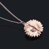 Joyería de San Valentín de Venta Caliente Transfronteriza Collar de Girasol Se Puede Abrir Collar de Girasol de Doble Capa con Letras Colgante de Aleación