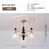 Lámpara de Araña de Sala de Estar de Estilo Francés de Mediados de Siglo, Iluminación Principal de Pasillo Retro Americano de Alta Gama 2025 Nuevas Lámparas de Nogal