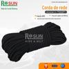 Corda de rede Risheng para exterior 6MM preta de trama dupla varal de exterior corda de poliéster de alta resistência