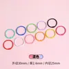 Hema Color Macarrón Pintura para Hornear Cadena de Cuatro Secciones Llavero Hecho a Mano DIY Cadena de Extensión Accesorios de Cadena Metálica Venta al por Mayor