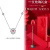 Pingente de Colar em Prata de Lei S925 Coração Batimento Três Segundos Prata de Lei Design Nicho Alto Padrão Corrente Clavícula Brilhante Diamante Presente para Namorada