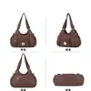 Bolso Bandolera Retro para Damas Europeas y Americanas Bolso de Hombro Y2K Pantalones Lavados con Múltiples Bolsillos con Solapa Bolso de Mano Bolso Tote Personalizado Venta al Por Mayor
