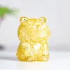 "Adorno de Cristal Natural Relleno de Resina Tigre" Adorno Decorativo de Escritorio, Forma de Tigre de Resina Hecha a Mano
