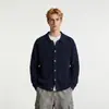 Nueva colección otoño/invierno: suéter de punto con cuello, cárdigan para hombre, suéter casual para primavera y otoño, hilo de alta precisión anti-pilling