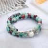 Pulsera brazalete de cerámica de doble capa exquisita joyería pequeña estilo nacional personalidad moda creativa DIY revista