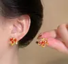 Brinco de Clipe para Orelha com Disco de Espiral para Mosquitos Pérola, Feminino, Delicado, Brincos Perfurados, Exquisite, Pequeno, Flor, Brincos de Clipe de Alta Qualidade