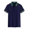 Uniformes para el personal de restaurantes y tiendas de té de leche, polo de manga corta bicolor con cuello jacquard de verano