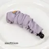 Presilha banana plissada de chifon, presilha vertical, presilha de garra de verão de alta qualidade, presilha para rabo de cavalo na nuca, presilha de cabelo elegante e delicada