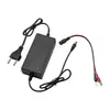 Venta directa del fabricante para comercio exterior transfronterizo, cargador de enchufe estándar europeo de 21V con cable largo y adaptador de enchufe universal, puerto DC 05404