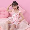 Pijama de Menina 2025 Verão Fina Manga Curta Algodão Nuvem Infantil Meninas Verão Bebê Conjunto de Roupa de Casa