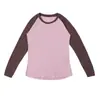 Ovelha Perdida Patchwork de Lã Merino Manga Longa Camiseta de Secagem Rápida Manga Raglan Feminina Camiseta de Secagem Rápida de Lã Merino