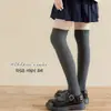 Calcetines Altos para Niños Sin Costuras Calcetines de Uniforme Estudiantil Calcetines para Niños Gris Oscuro Blanco Calcetines Altos hasta la Rodilla para Niñas