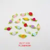 Rosas de Cinta de Satén Coloridas con Hojas Verdes, Flores Pequeñas Hechas a Mano, Accesorios y Materiales DIY para Ropa