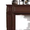 Gabinete Estrecho Decorativo de Chimenea Estilo Francés Vintage en Color Nogal Macizo, Adecuado para Casas de Huéspedes, Soporte de Exhibición, Divisor de Sala de Estar, Gabinete de Entrada y Estante de Almacenamiento