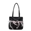 Bolso de Hombro para Viajes de Moda Estilo Coreano Gran Capacidad Bolso de Mujer 2025 Nuevo Bolso Tote con Lazo