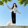 Nueva Moda Jacket de Algodón Patchwork de Alta Calidad Suelta para Mujer 2026 Invierno Corta Cálida Adelgazante Abrigo para Petites