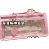 Estuche Transparente Súper Lindo de Panda de Fresa Estilo Ins de Alto Valor para Estudiantes Gran Capacidad Almacenamiento de Papelería Estuche