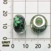Serie de pulseras de cuentas redondas de resina verde tono verde fresco joyería con cuentas de agujero grande cuentas sueltas venta al por mayor
