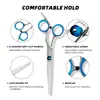 Tijeras para el aseo de mascotas para gatos y perros, Herramientas universales para cortar el pelo de mascotas, Juego completo de suministros para recortar, Juego de tijeras rectas y curvas