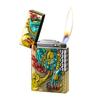 Encendedor Lucky Brave lang sheng tallado en relieve tridimensional de doble cara marea nacional encendedor inflable regalo para hombre transfronterizo