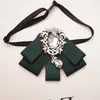 Péndulo de Diamante Original Corbata de Moño para Mujer, Cuello Floral Estilo Japonés, Camisa a Juego, Corbata de Moño, Accesorios de Boda, Broche Nuevo