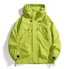 Chaqueta Exterior Transfronteriza Primavera y Otoño Marca Nueva de Moda Unisex Holgada Ropa de Trabajo Cortavientos Impermeable con Capucha Chaqueta Abrigo