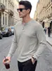 Camisa Henley masculina independente de peso pesado europeia e americana para site transfronteiriço com textura vintage e padrão jacquard, caimento casual solto, moletom de manga longa plus size
