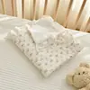 Manta de algodón puro grado A para bebé, manta para cochecito de recién nacido, manta multifuncional para siesta de niños de jardín de infantes, manta pequeña para todas las estaciones