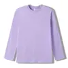 Camiseta Básica de Algodón Puro para Padres e Hijos, Capa Interior para Primavera y Otoño, Ropa de Otoño para Bebés, Tops de Cuello Redondo para Niños y Niñas, Camisetas Blancas de Manga Larga para Niños