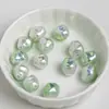 Ding Yi Dos Tonos Barroco ABS Imitación Perla Alto Brillo Luna Fría Galvanizado Agujero Pasante Perlas Sueltas Accesorios para Cadena de Teléfono DIY