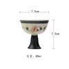 Taza Maestra de Cerámica Camelia Pintada a Mano con Glaseado Caramelo Estilo Antiguo para Uso en Casa, Taza de Té Alta, Taza de Degustación para Juego de Té Kung Fu