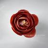 Brote de té artificial estilo europeo, ramillete de rosa retro, caja de regalo con flores para novia, horquilla para el pelo, accesorios florales