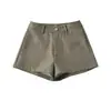 Shorts de traje negros de cintura alta para mujer, nuevo estilo primavera/verano, pantalones casuales de pierna ancha, shorts ajustados holgados y adelgazantes para mujeres petite