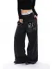 Venda Direta da Fábrica Calça Jogger Reta Estampada Vintage Desgastada Unissex Estilo Americano Cintura Elástica Solta Versátil Casual